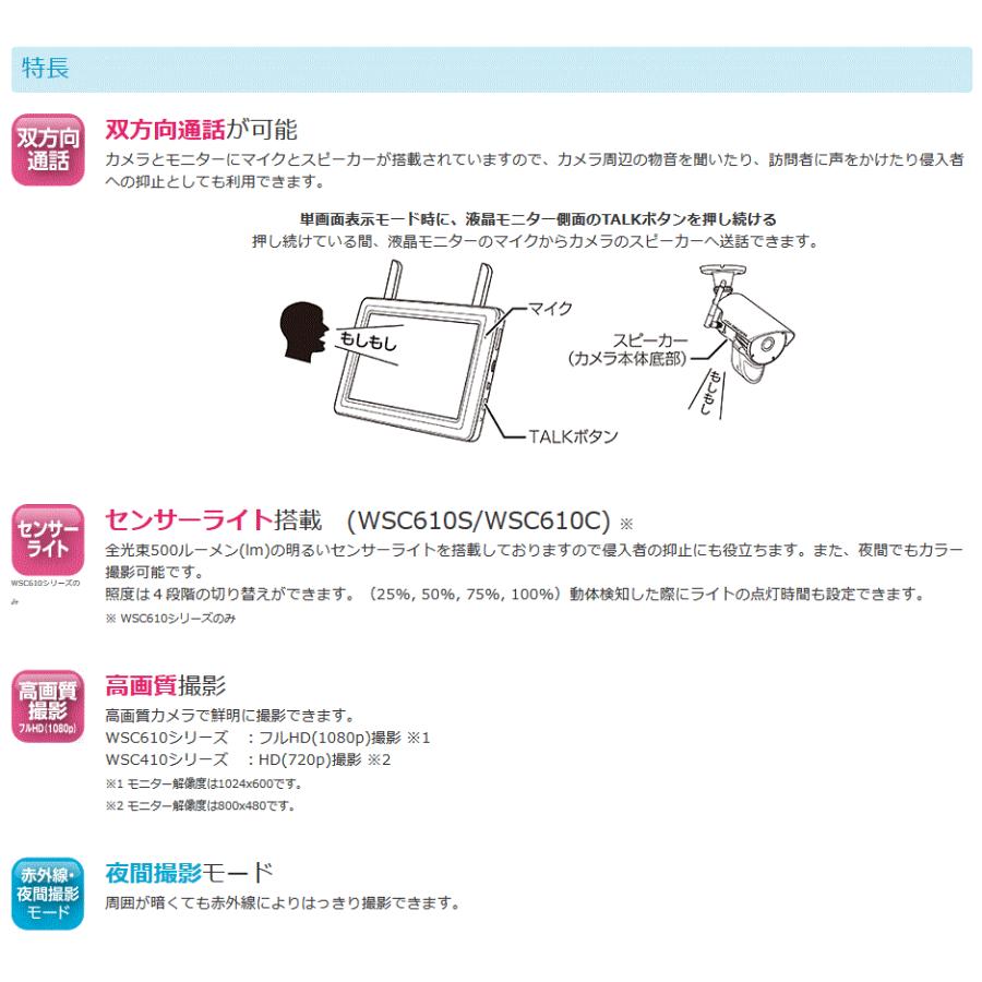 DXデルカテック WSC410C ワイヤレスフルHDカメラ（増設用） フル