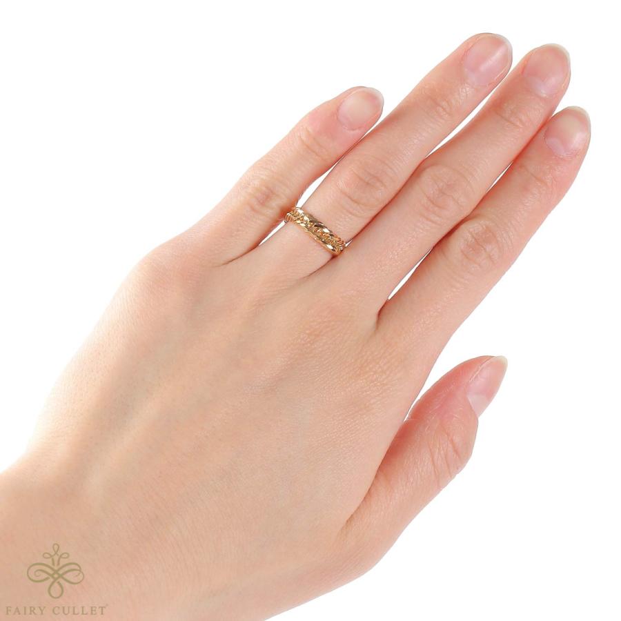 K18 12面トリプルチェーン型 喜平リング 日本製 18金 (21号、内径19.7