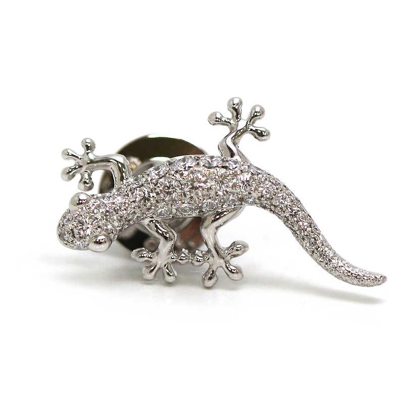 MIKIMOTO（ミキモト） ヤモリ ピンブローチ ダイヤモンド 0.35ct K18WG