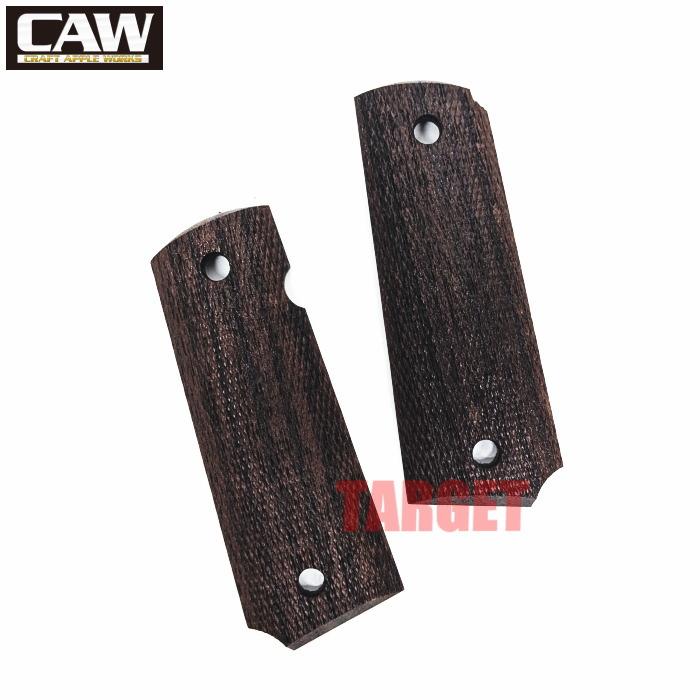 ☆CAW 1911 ガバメント用 木製グリップ ローズウッド フルチェッカー