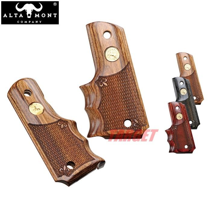 ☆アルタモント COLT M1911A1 ガバメント用 木製グリップ チェッカー