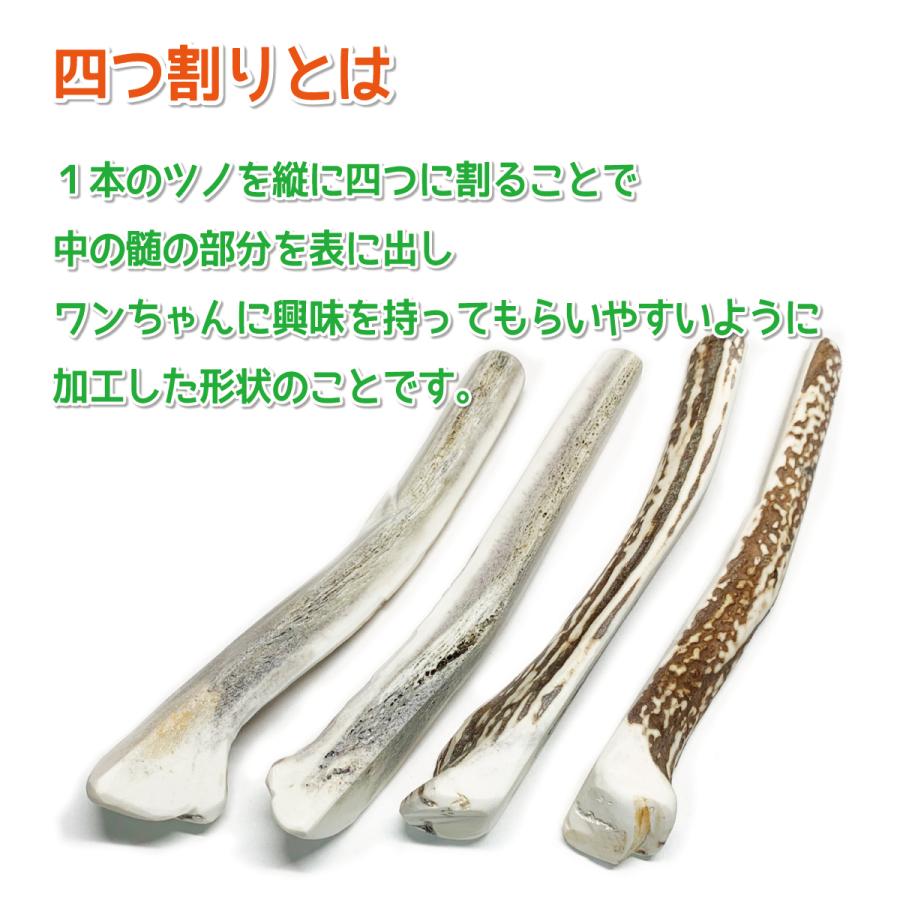 鹿の角 鹿角さん 中型 犬 〜大型犬用 四つ割りロング1本 天然 無添加