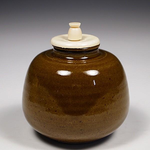 送料無料（茶道具/濃茶器）唐物大名物 利休物相茄子茶入写し（木葉猿