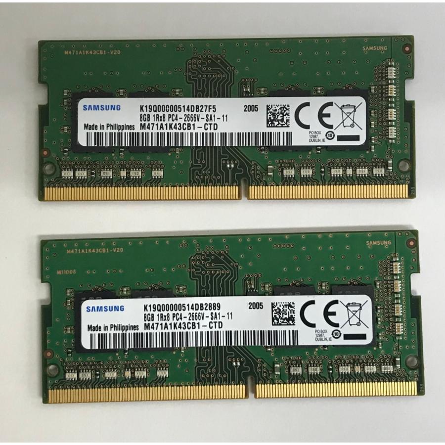 SAMSUNG（サムスン） SAMSUNG ddr4-21300 PC4-2666V 8GB 2枚で 16GB