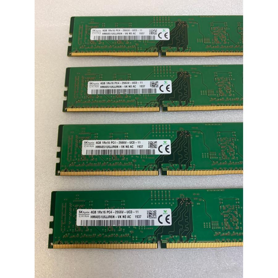 SK hynix SK HYNIX 1RX16 PC4-2666V 4GB 4枚 16GB DDR4 デスクトップ用