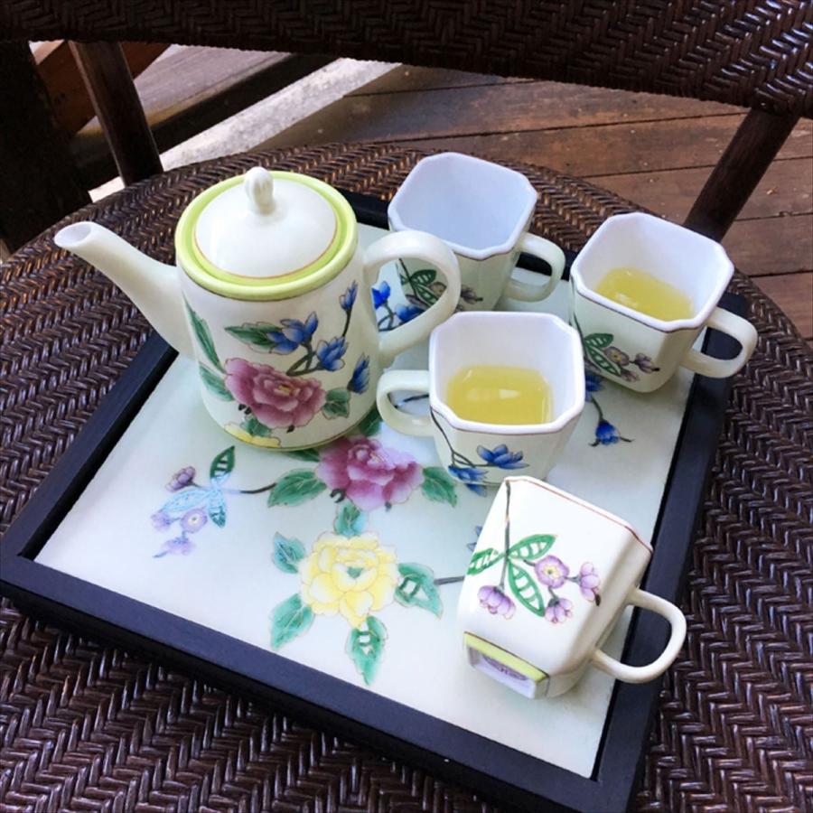 THE-SECRET-GARDEN シノワズリ ティーセット 中国茶器 全4種類 花鳥柄