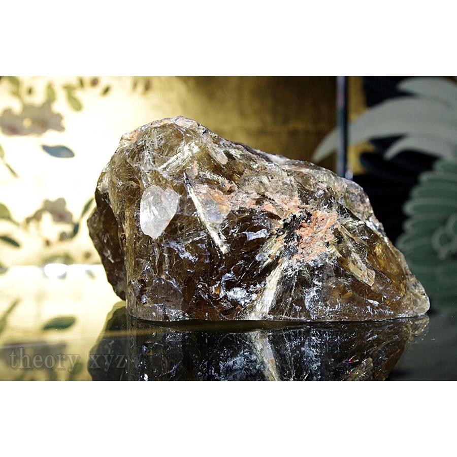 theory xyz ルチルクォーツ 置物 母岩(結晶)入り ゴールドルチル 原石