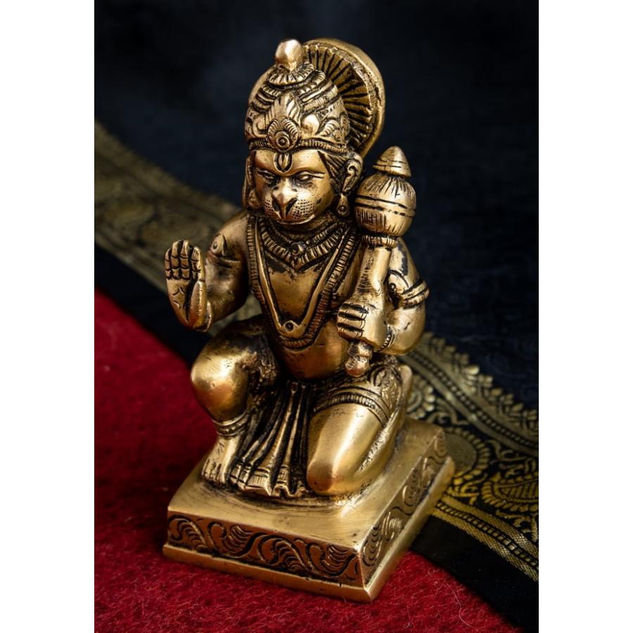 送料無料 ハヌマーン 神様像 ラーマーヤナ 猿族の王子様 坐像(高さ