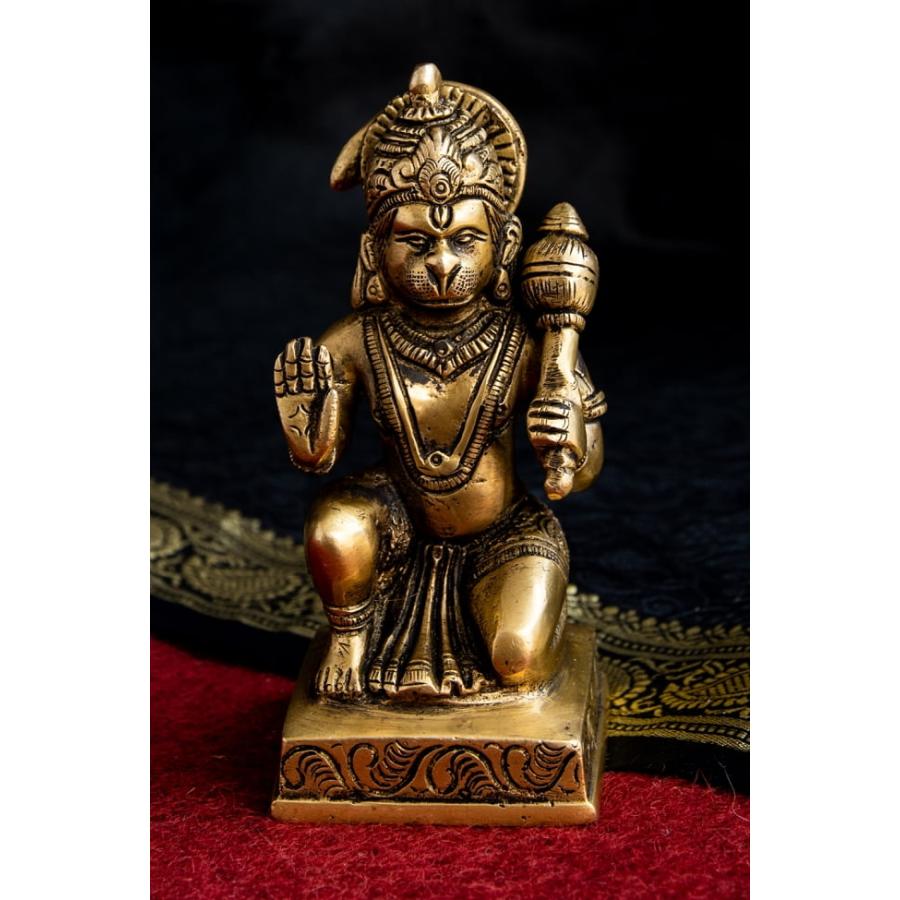 送料無料 ハヌマーン 神様像 ラーマーヤナ 猿族の王子様 坐像(高さ