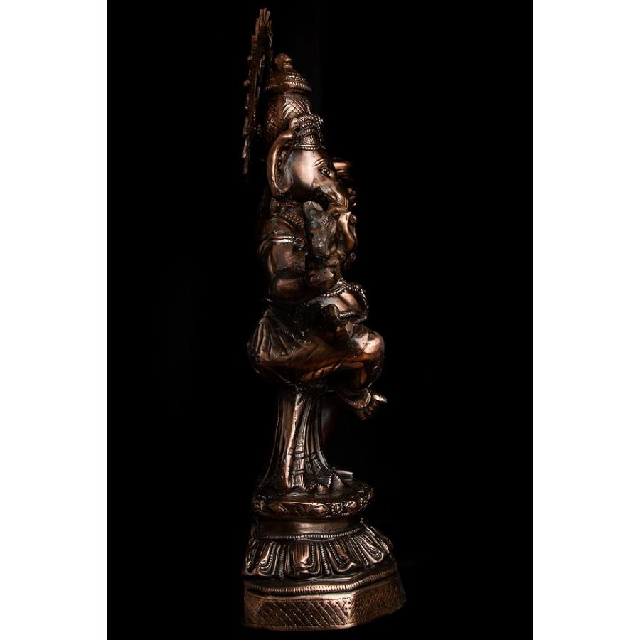 送料無料 ガネーシャ像 神様像 ガネサ ダンシングガネーシャ 85cm 金運