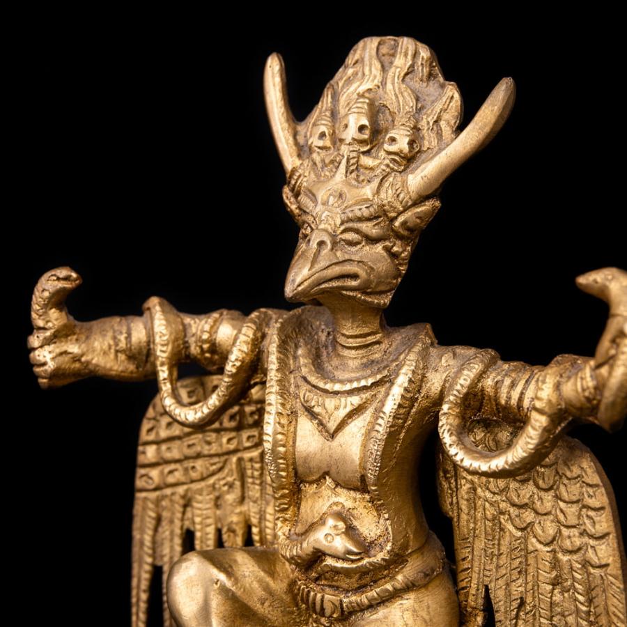 送料無料 ガルーダ ブラス製 ヒンドゥー 神様像 霊鳥ガルーダ像 美しい