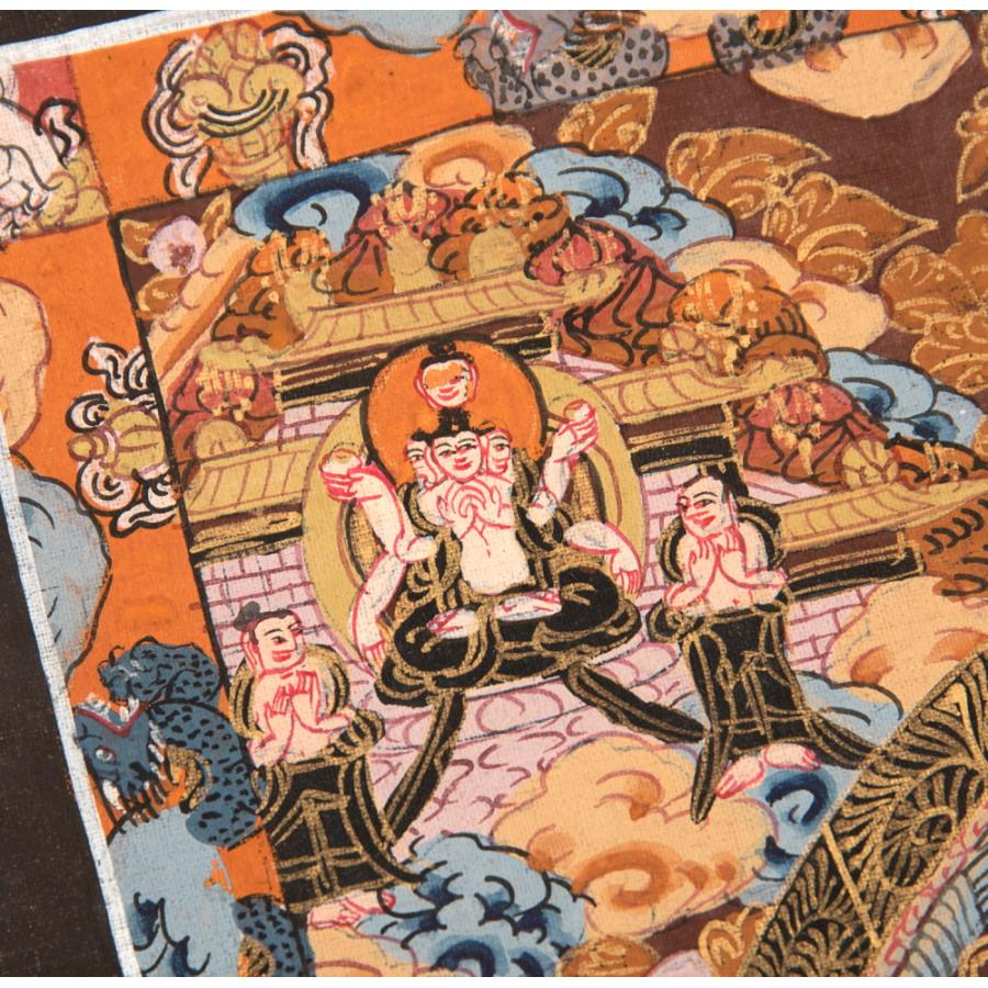 送料無料 観音菩薩 タンカ 仏画 マンダラ 〔一点物〕タンカ 金剛法界