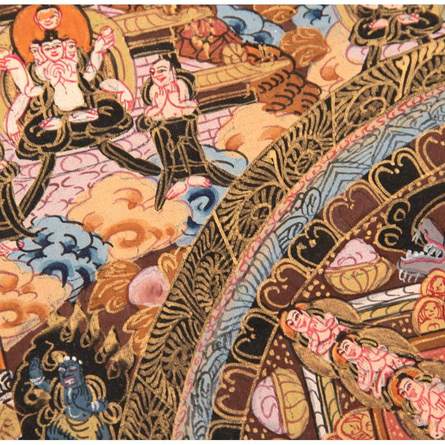 送料無料 観音菩薩 タンカ 仏画 マンダラ 〔一点物〕タンカ 金剛法界