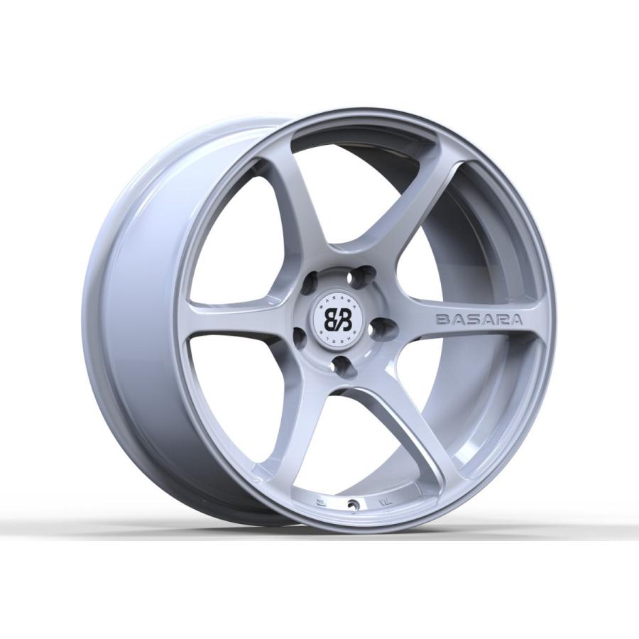 BASARA 18インチ 9.5J ET±0/+15 5H114.3PCD ホワイト バサラホイール