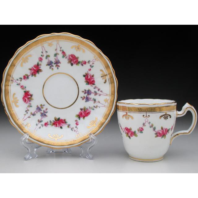 MINTON（ミントン） 金彩薔薇花綱文 カップ＆ソーサー アンティーク