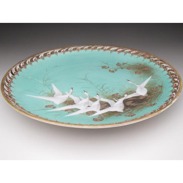 ノリタケ オールドノリタケ 金盛りジュール白鳥絵 プレート 24cm