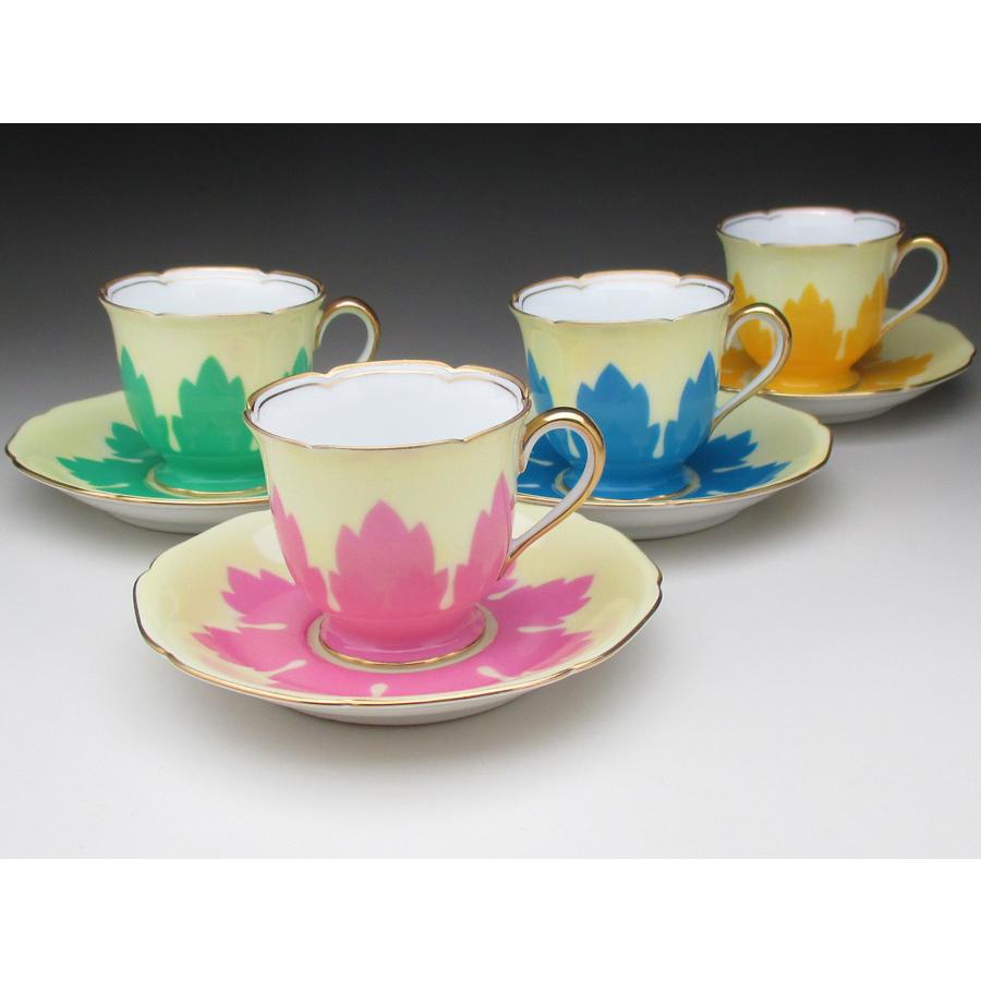 ノリタケ オールドノリタケ 金彩花文 カップ＆ソーサー 4色セット