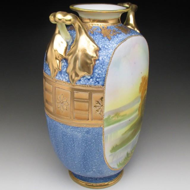 九谷焼 章山造 金彩花詰紋 花瓶 直径24㎝ 高さ25㎝