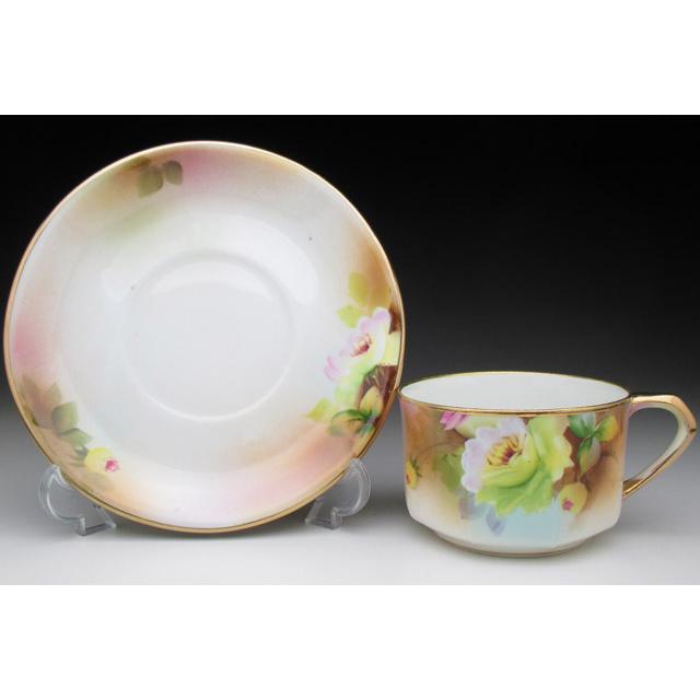ノリタケ オールドノリタケ 薔薇絵 カップ＆ソーサー (a