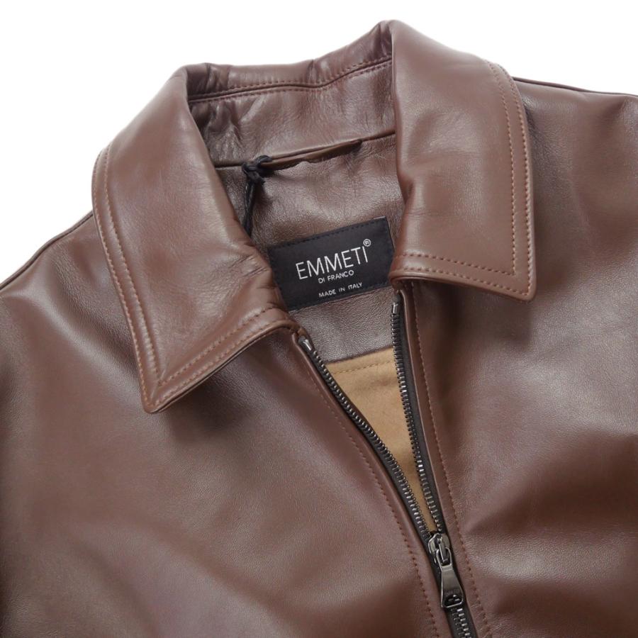 EMMETI（エンメティ） メンズレザーブルゾン FILIPPO NAPPA ブラウン