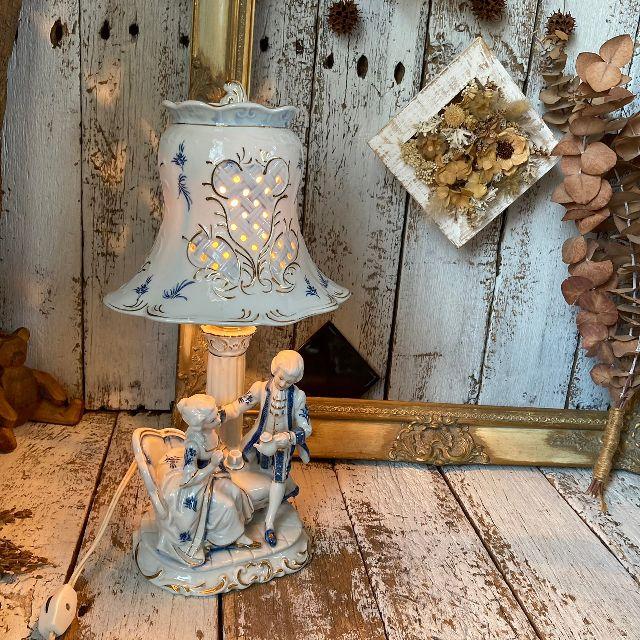 VINTAGE 70s ヴィンテージ*ヤマハ陶芸*フィギュリン スタンドライト