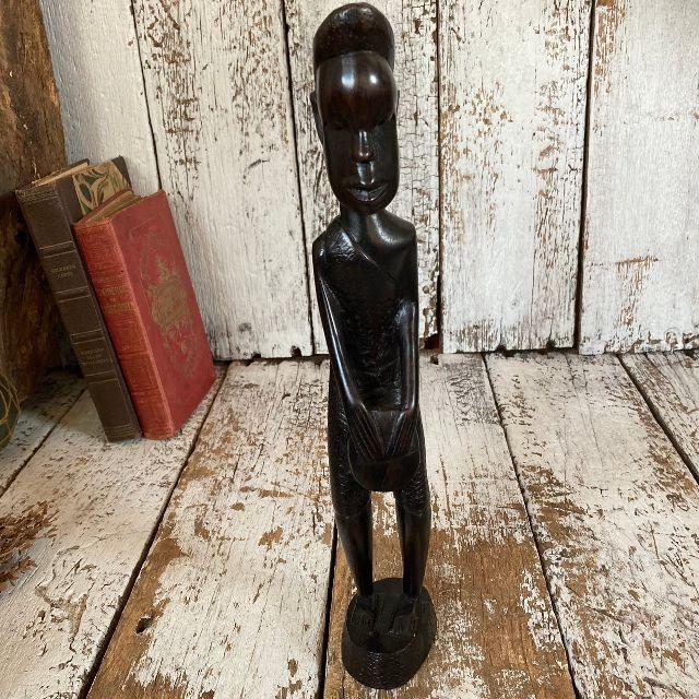 VINTAGE ヴィンテージ アフリカ プリミティブ アート 黒檀 ウッド