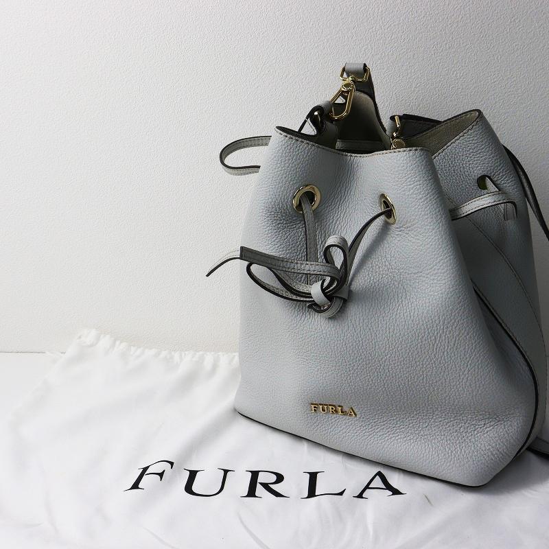 FURLA（フルラ） 良品 コスタンザ2WAY 巾着 レザーショルダーバッグ