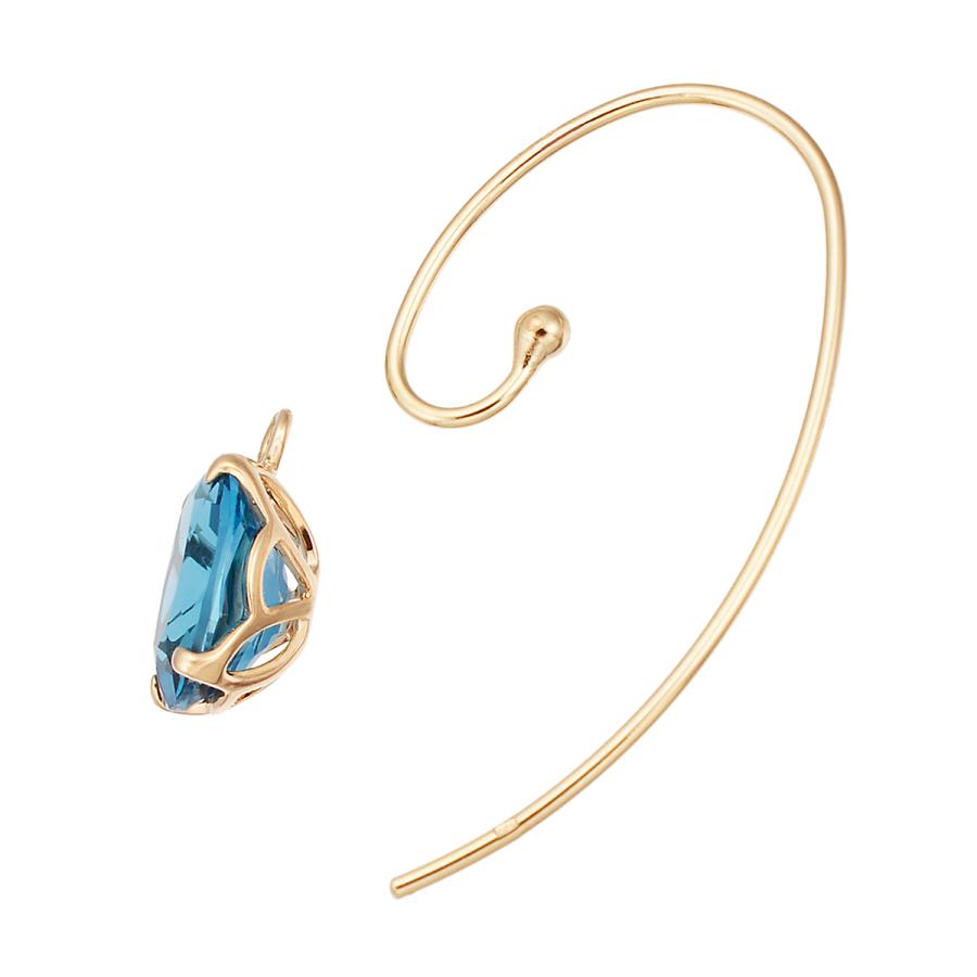 ジュエリーツツミ K10イエローゴールドロンドンブルートパーズピアス