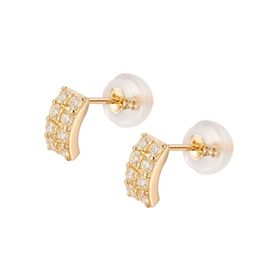 ジュエリーツツミ K18イエローゴールドダイヤモンドピアス