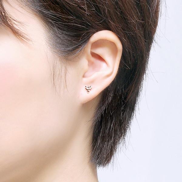 ジュエリーツツミ K10ピンクゴールドダイヤモンドピアス : ジュエリー