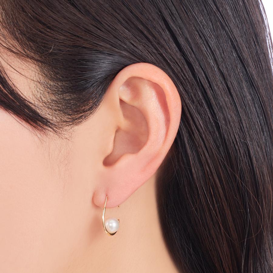 ジュエリーツツミ K10イエローゴールド淡水パールピアス（7mm