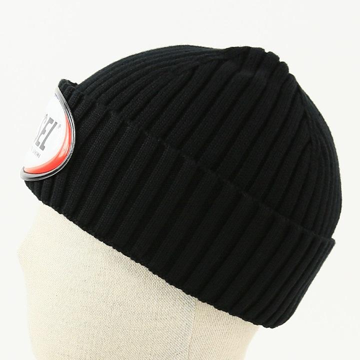 DIESEL（ディーゼル） ビーニー ニットキャップ 帽子 メンズ ロゴ