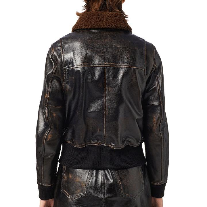 DIESEL（ディーゼル） レザージャケット レディース 牛革 本革 シープ