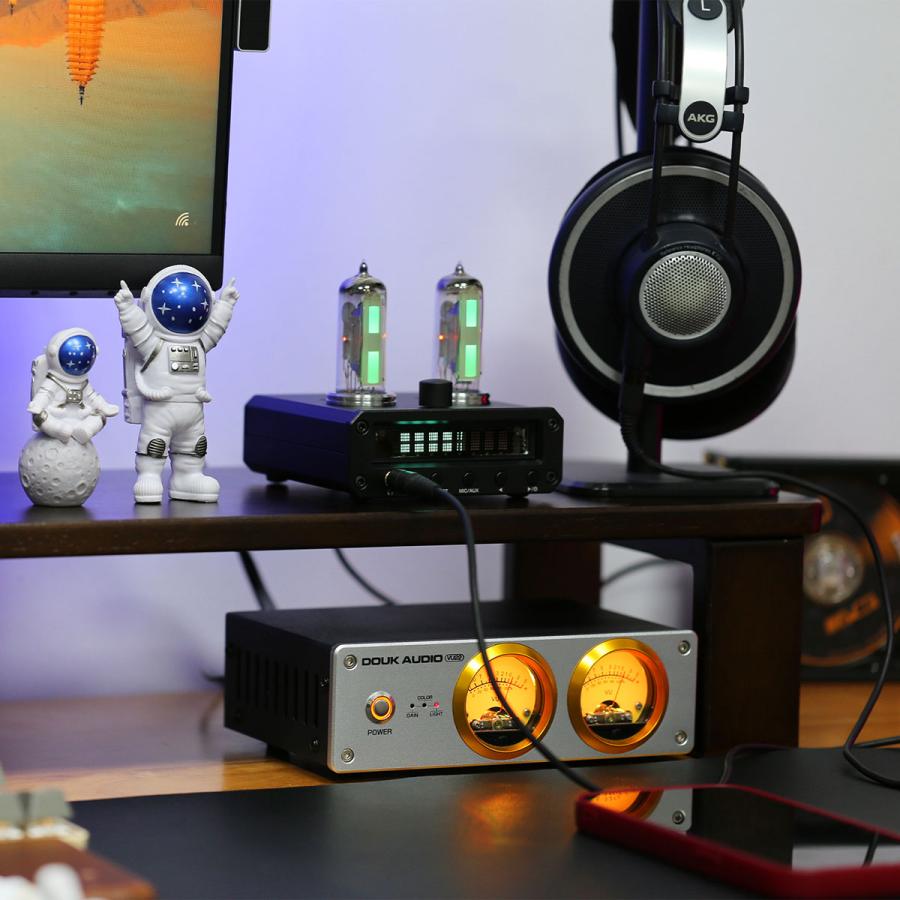 Nobsound P2-FM 6E2 真空管 プリアンプ ステレオ ヘッドホンアンプ