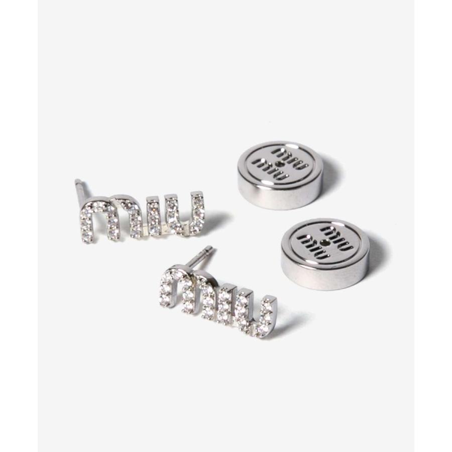 miu miu（ミュウミュウ） MIU MIU PIERCED EARRINGS クリスタル付