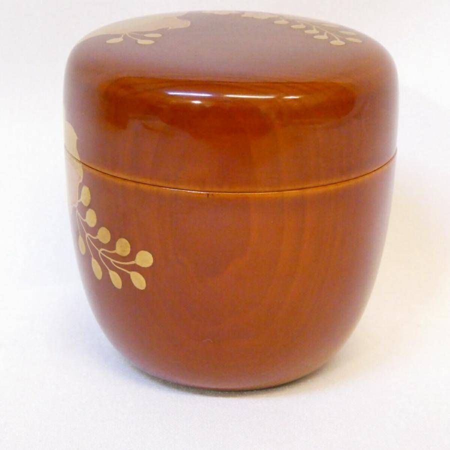 値下げ】西條一斎 大棗 金蒔絵 竹 薄茶器 茶道具 お茶【未使用