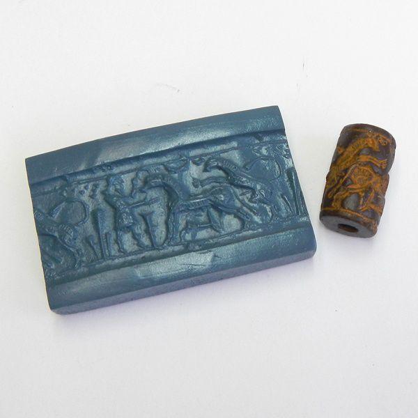 円筒印章 古代メソポタミア文明 自然の調和 スタンプ パワーストーン