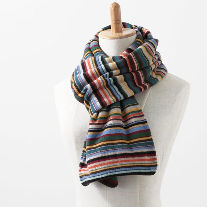 Paul Smith（ポール・スミス） カシミヤ混 ニット マフラー マルチ 180