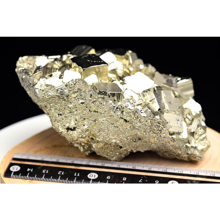 パイライト AAAAA 黄鉄鉱 クラスター (約1260g) CUBO Huanzala 極上の