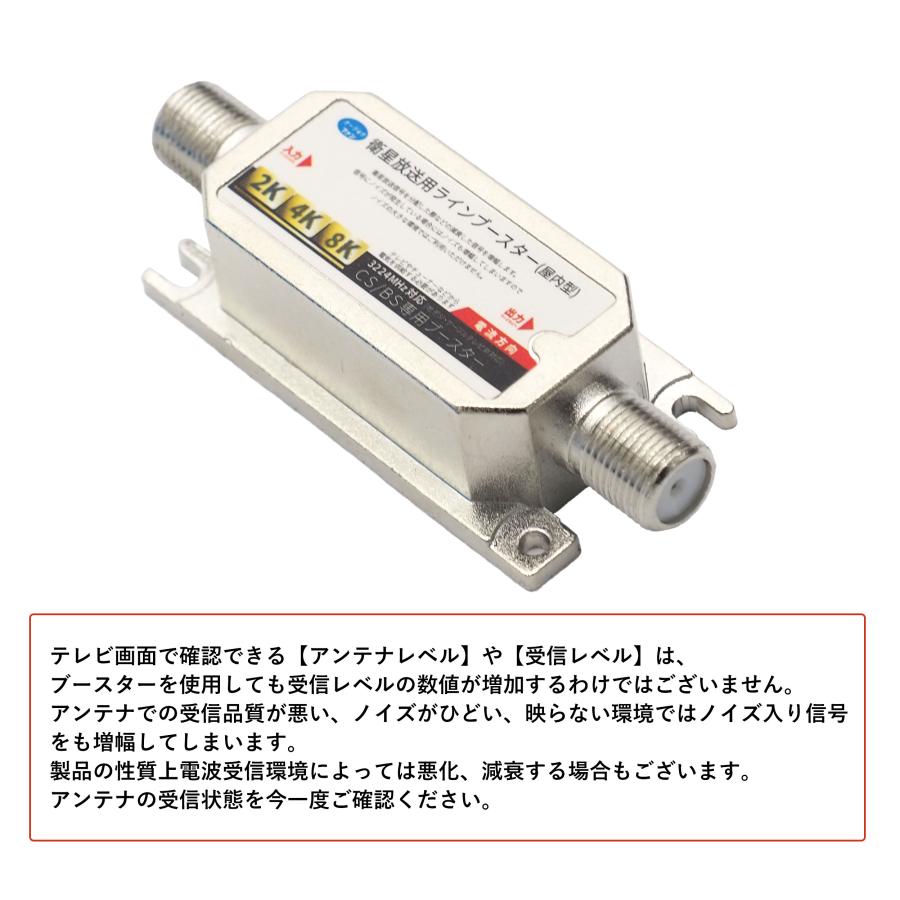2K 4K 8K 対応 ラインブースター】 テレビアンテナ用 BS/CS専用
