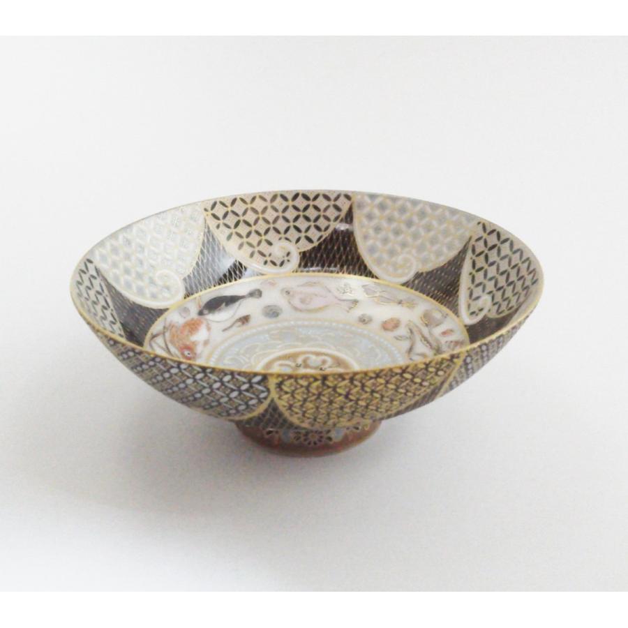 京焼・清水焼 空女作 京薩摩（華薩摩） 魚紋 酒盃 （ぐい呑み おちょこ