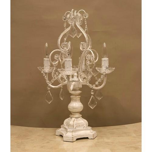 テーブルライト LED 対応 ガラス シャンデリア 4灯 テーブルランプ