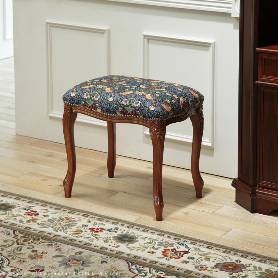 アンティーク レトロ 八幡産業 腰掛け 座椅子 猫足 収納 花柄 4脚