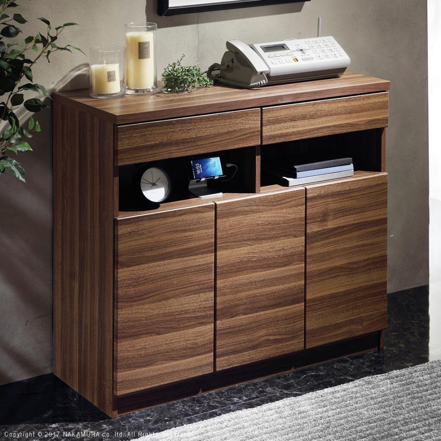キャビネット 幅90cm 収納棚 引き出し A4サイズ FAX台 ファックス棚