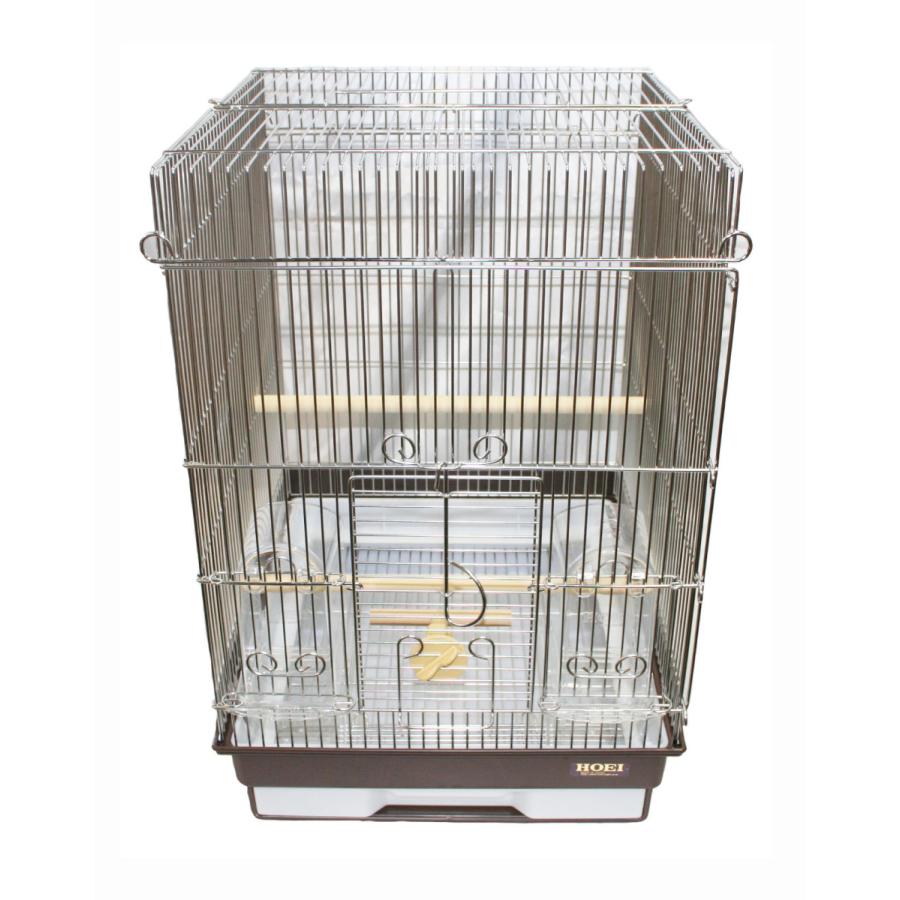 HOEI 35手のり ステンレス ブラウン底（鳥かご・ケージ） : うさうさ