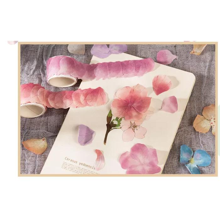 100枚 マスキングテープ プリント 花びら 花 かわいい キュート