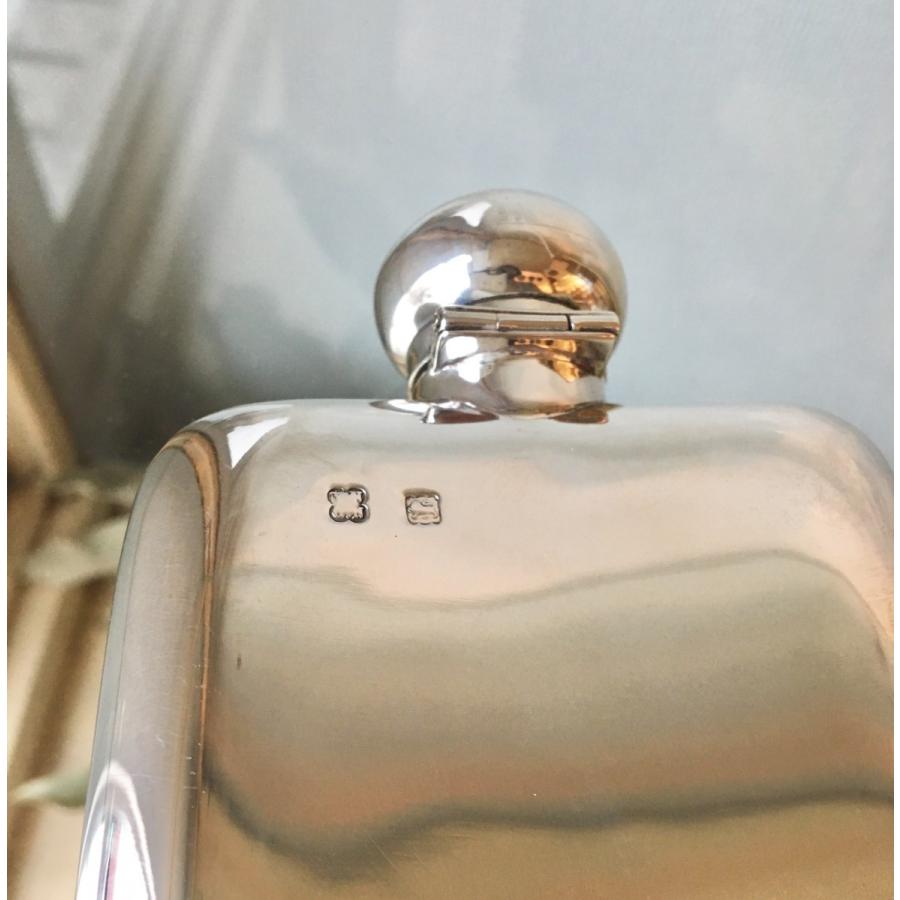 アンティーク シルバー フラスク ヴィンテージ スターリング 銀 ボトル