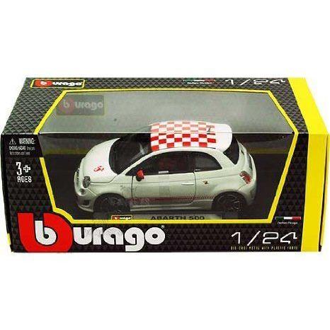 BBurago - Fiat 500 Abarth Hard Top (1:24， White) ミニカー ダイ