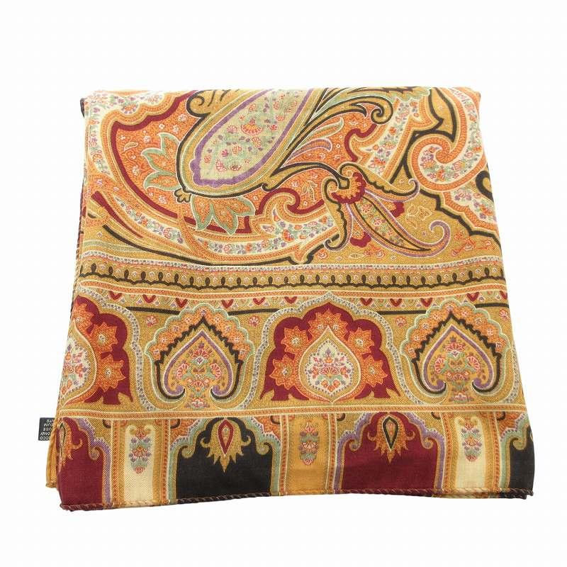 ETRO ペイズリー柄ウールシルクマフラー ETRO／エトロ】ストール
