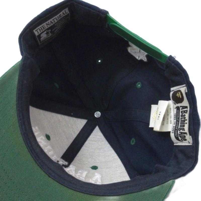 A BATHING APE（アベイシングエイプ） ロゴ キャップ ネイビー □GY35